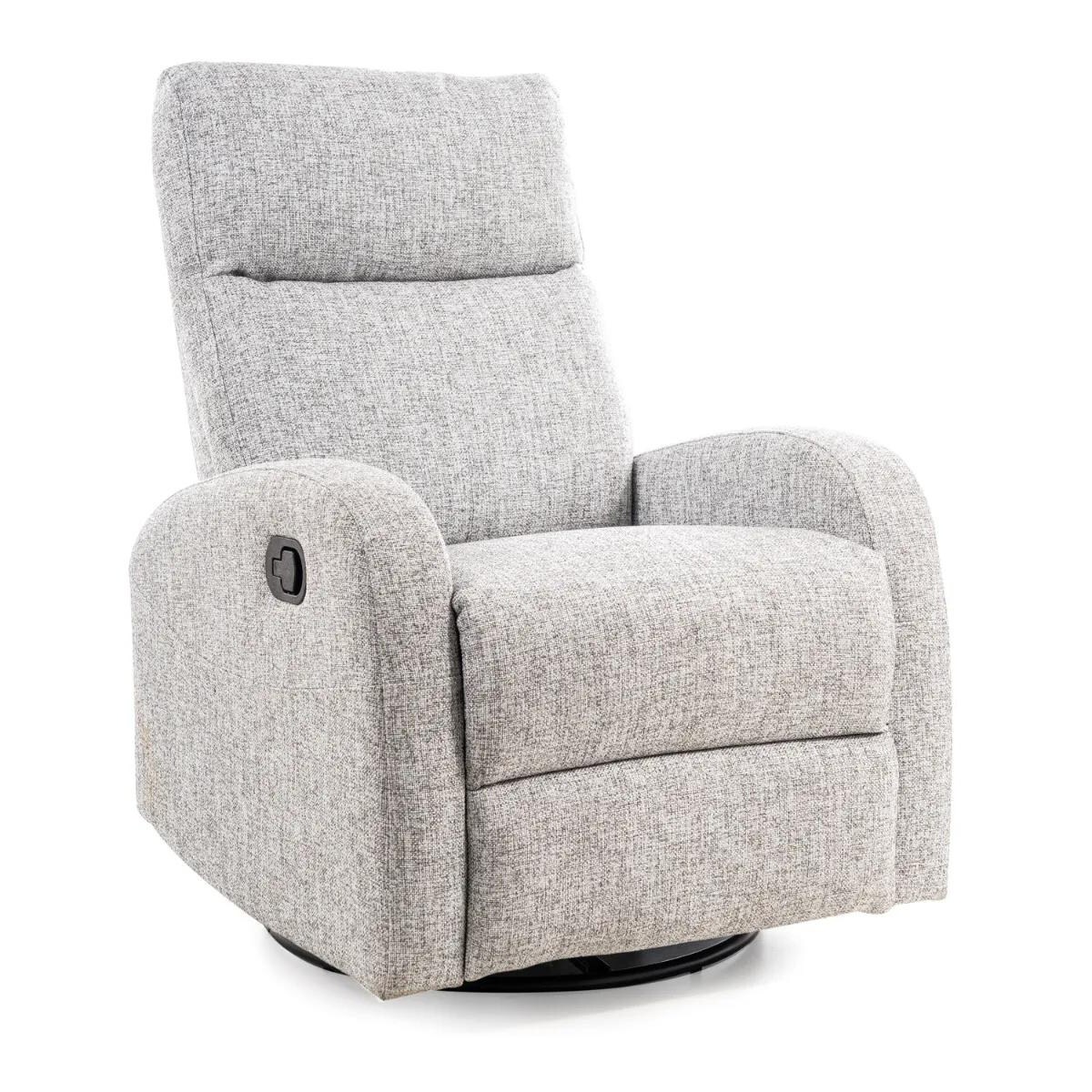 Fotel rozkładany OLIMP szary obrotowy