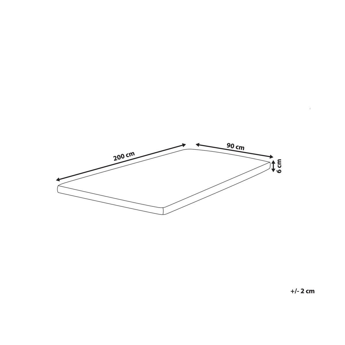 Materac nawierzchniowy topper piankowy 90 x 200 cm CALM