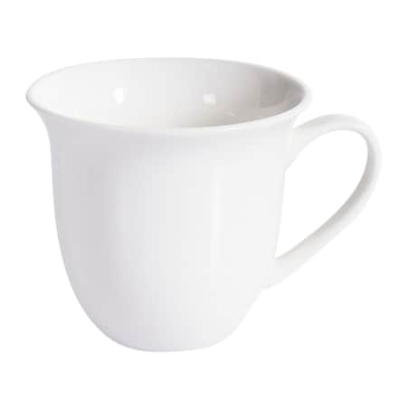 Zestaw 8 filiżanek ze spodkami ELDERBERRY Porcelana Biały