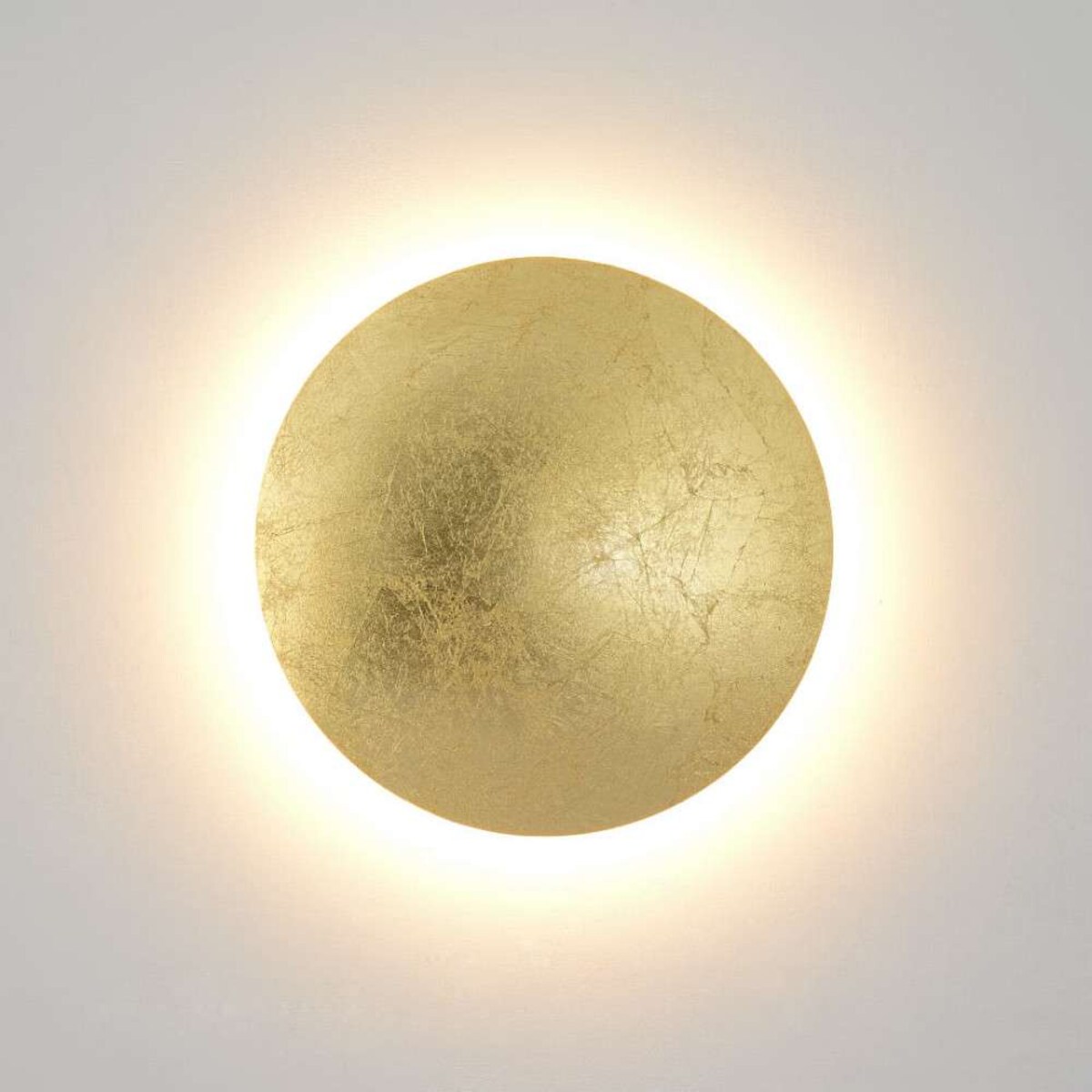 LAMPA sufitowa PLATILLO LP-8102/1C-12W GD Light Prestige okrągła OPRAWA metalowa moon LED 12W 3000K plafon złoty