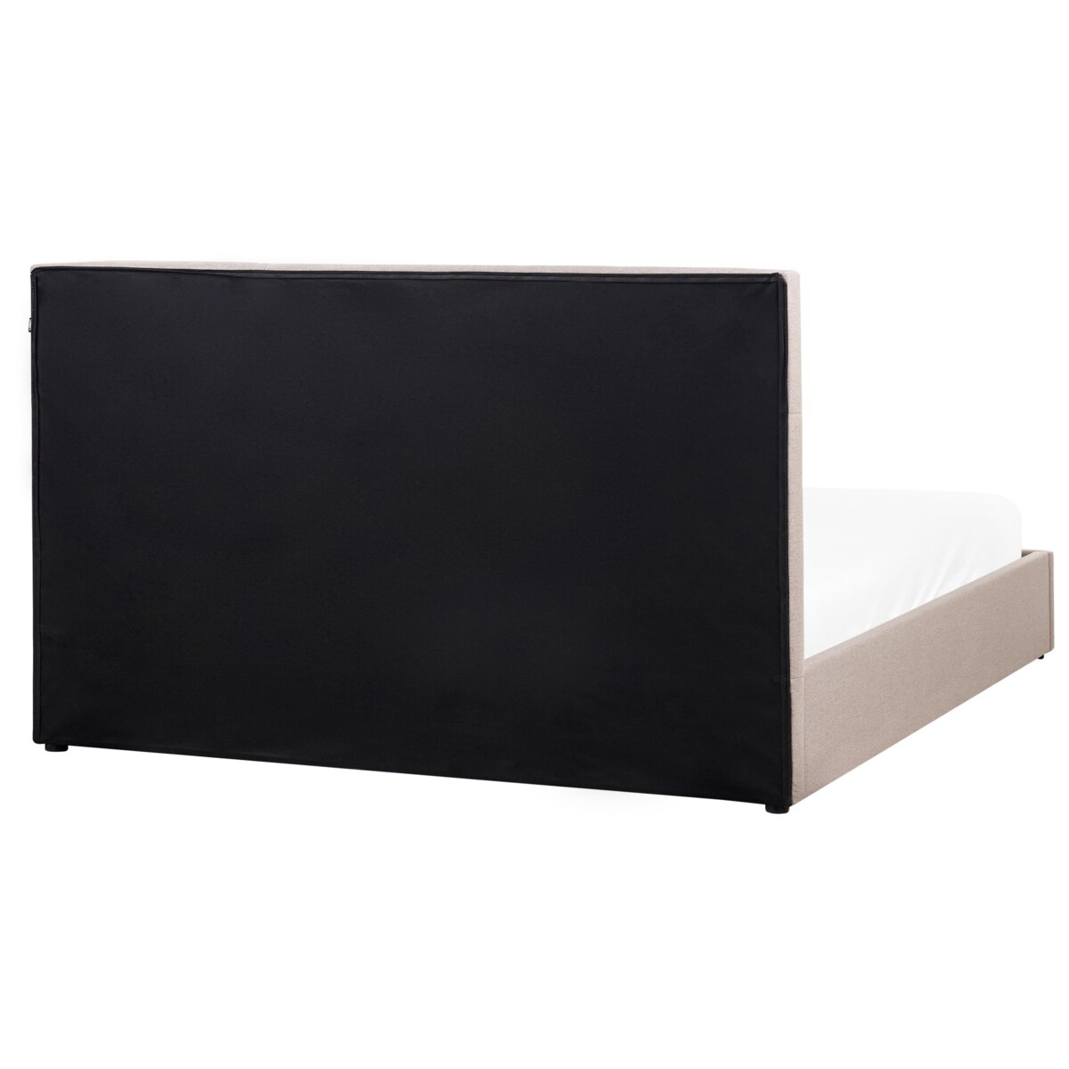 Łóżko z pojemnikiem LAGORD 180 x 200 cm Beżowoszary