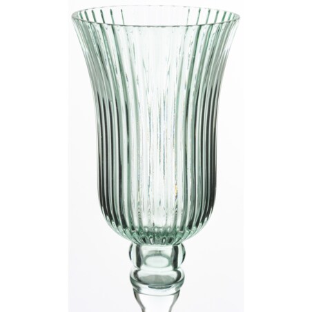 Świecznik szklany 35x11,5x11,5 cm FLOS zielony medium