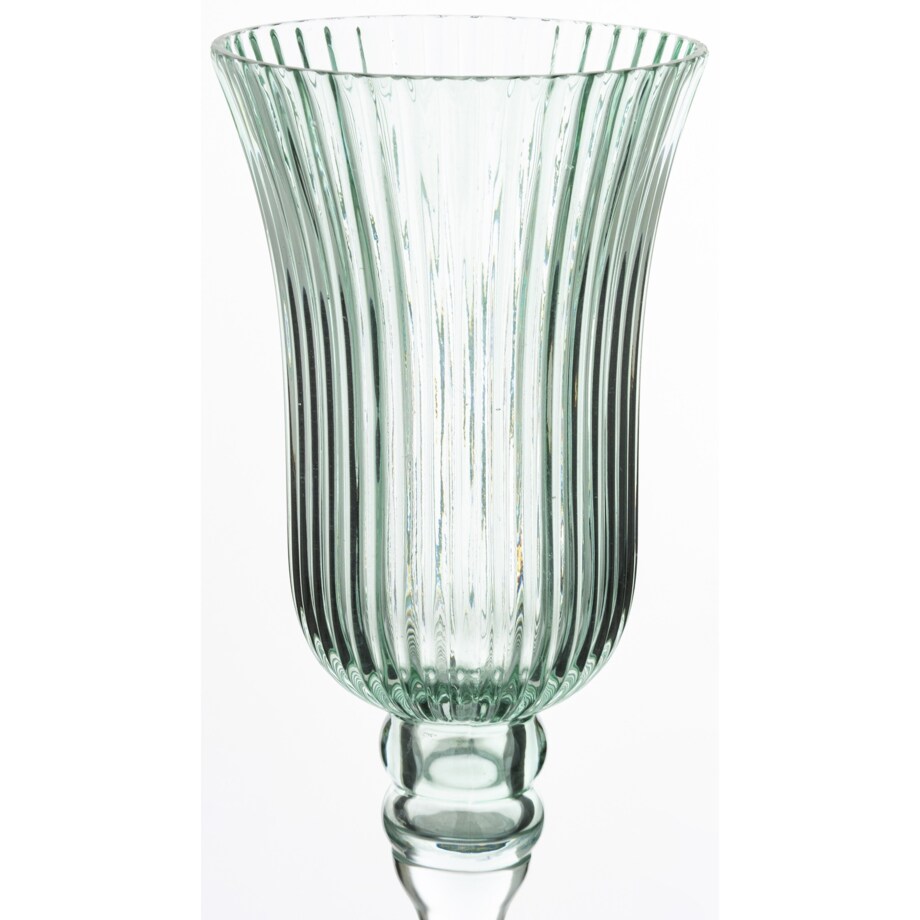 Świecznik szklany 35x11,5x11,5 cm FLOS zielony medium