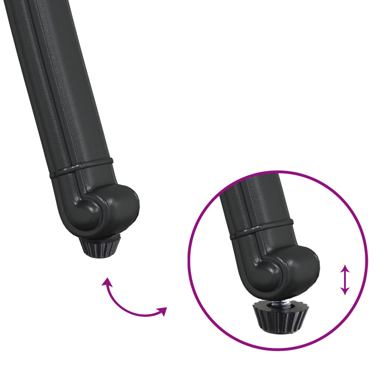 Krzesła ogrodowe vidaXL 2 sztuki czarne z aluminium odlewanego