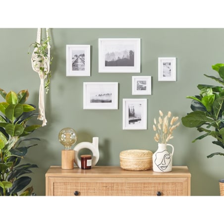Galeria ścienna krajobrazy 6 ramek biała ZINIARE