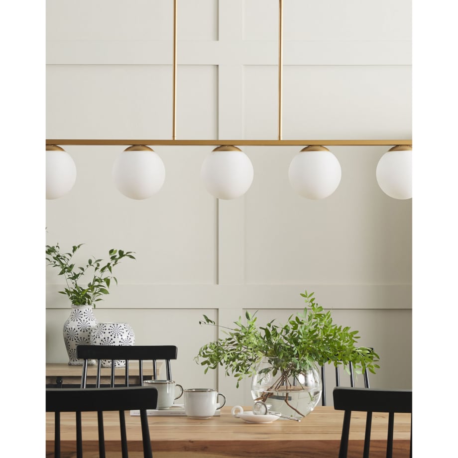 Lampa wisząca 5-punktowa metalowa złota ZIKULI