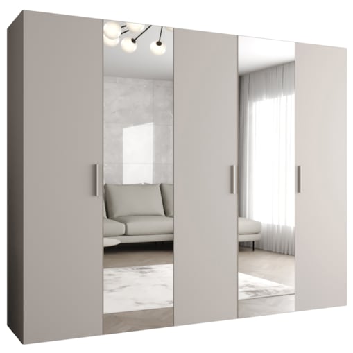 Szafa uchylna otwierana BARI 2 250 wys. 202 cm Kaszmir + u. Srebrny