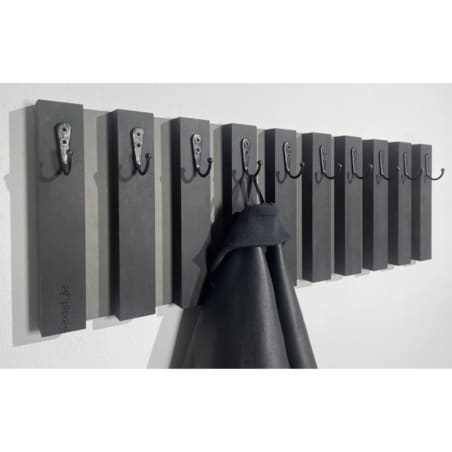 Drewniany wieszak na klucze Lamele 60cm czarny