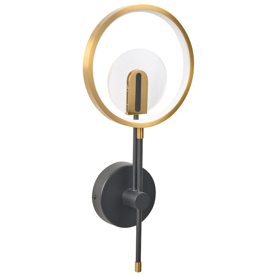 Lampa ścienna LED SAMBRE Złoty Czarny Metal