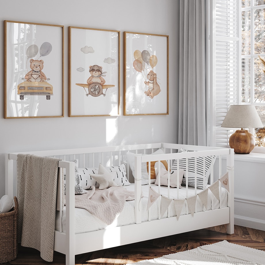 3 x plakat dla dzieci | zestaw z misiami 20x30