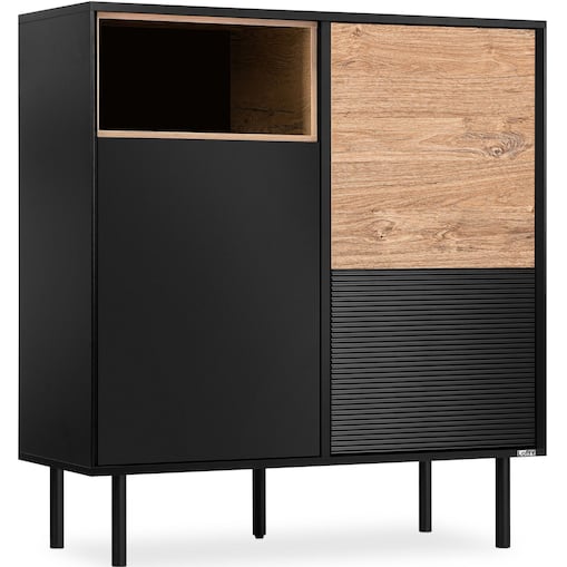 KONSIMO LOFTY Komoda w stylu loft na czarnych nóżkach