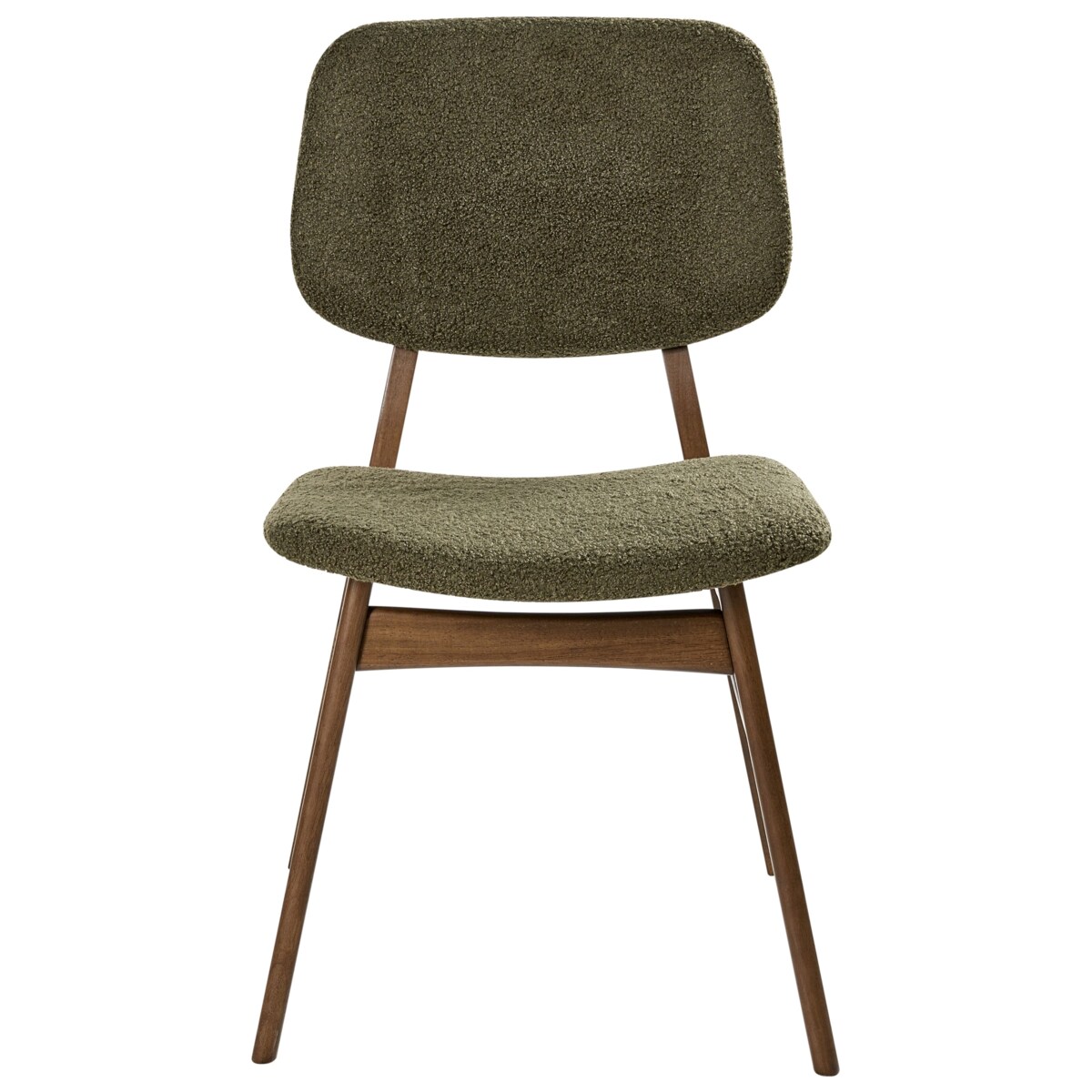 Zestaw 2 krzeseł do jadalni ELAINE Drewno Ciemny brąz/ zielony