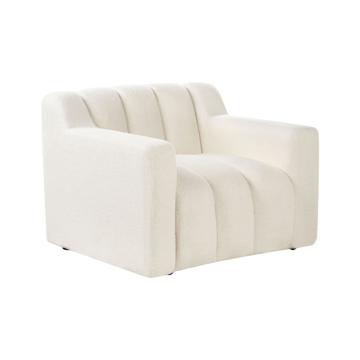 Fotel AGERUP Boucle Złamana biel