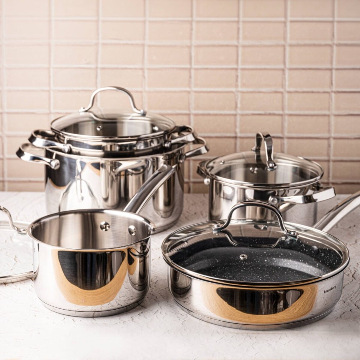 Zestaw garnków KLAUSBERG 9 ele Inox 18/10