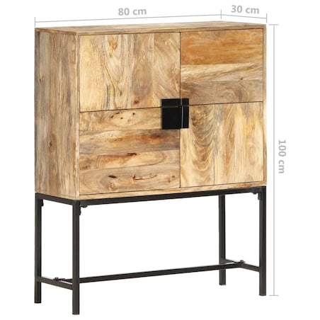 vidaXL Szafka, 80x30x100 cm, lite drewno mango