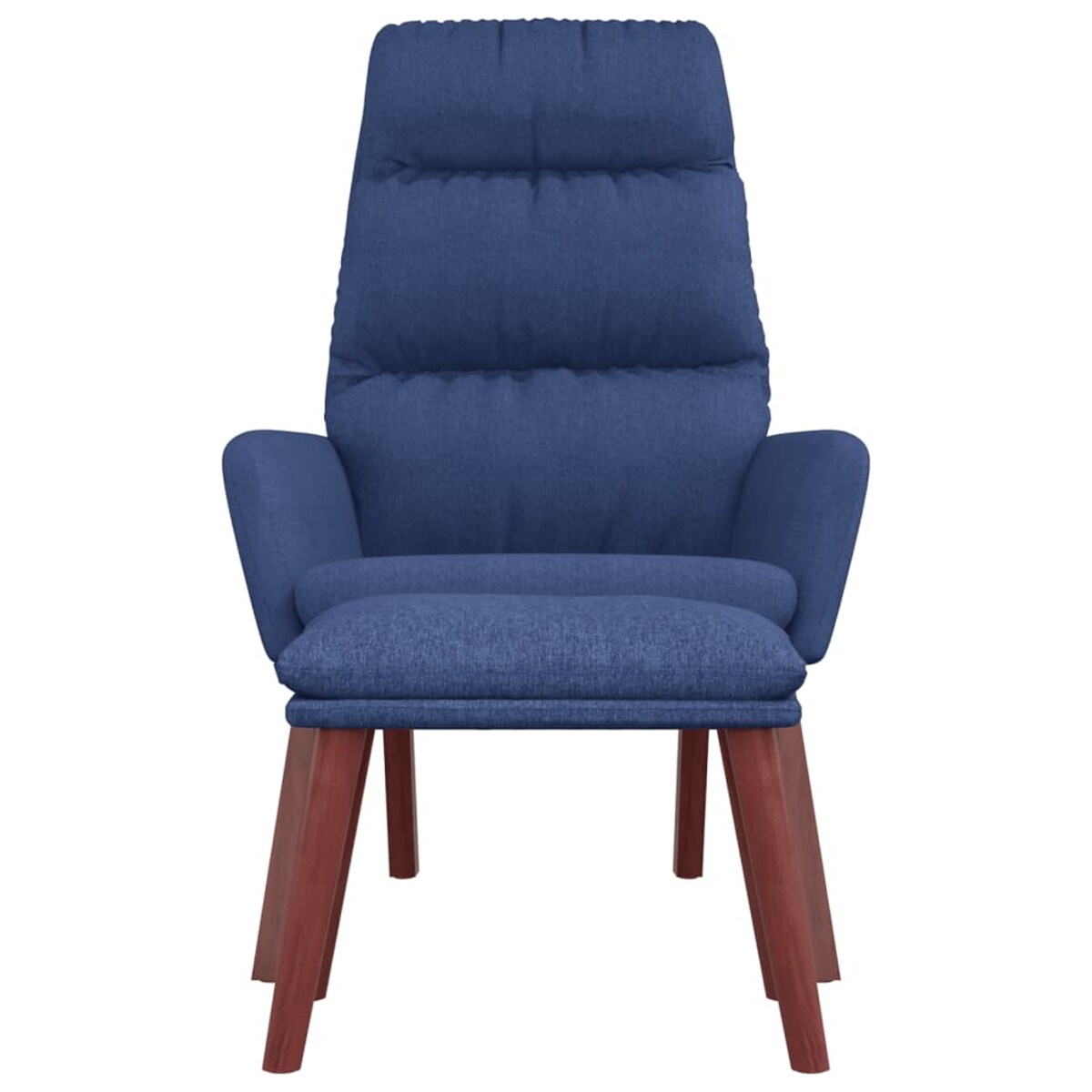 vidaXL Fotel z podnóżkiem, niebieski, obity tkaniną