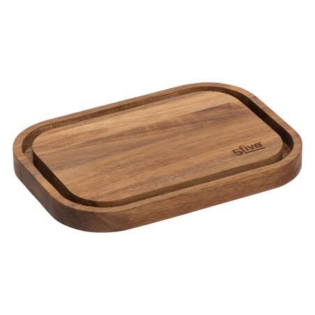 Maselniczka ze szkła i drewna 8,4x17,7x12,7 cm