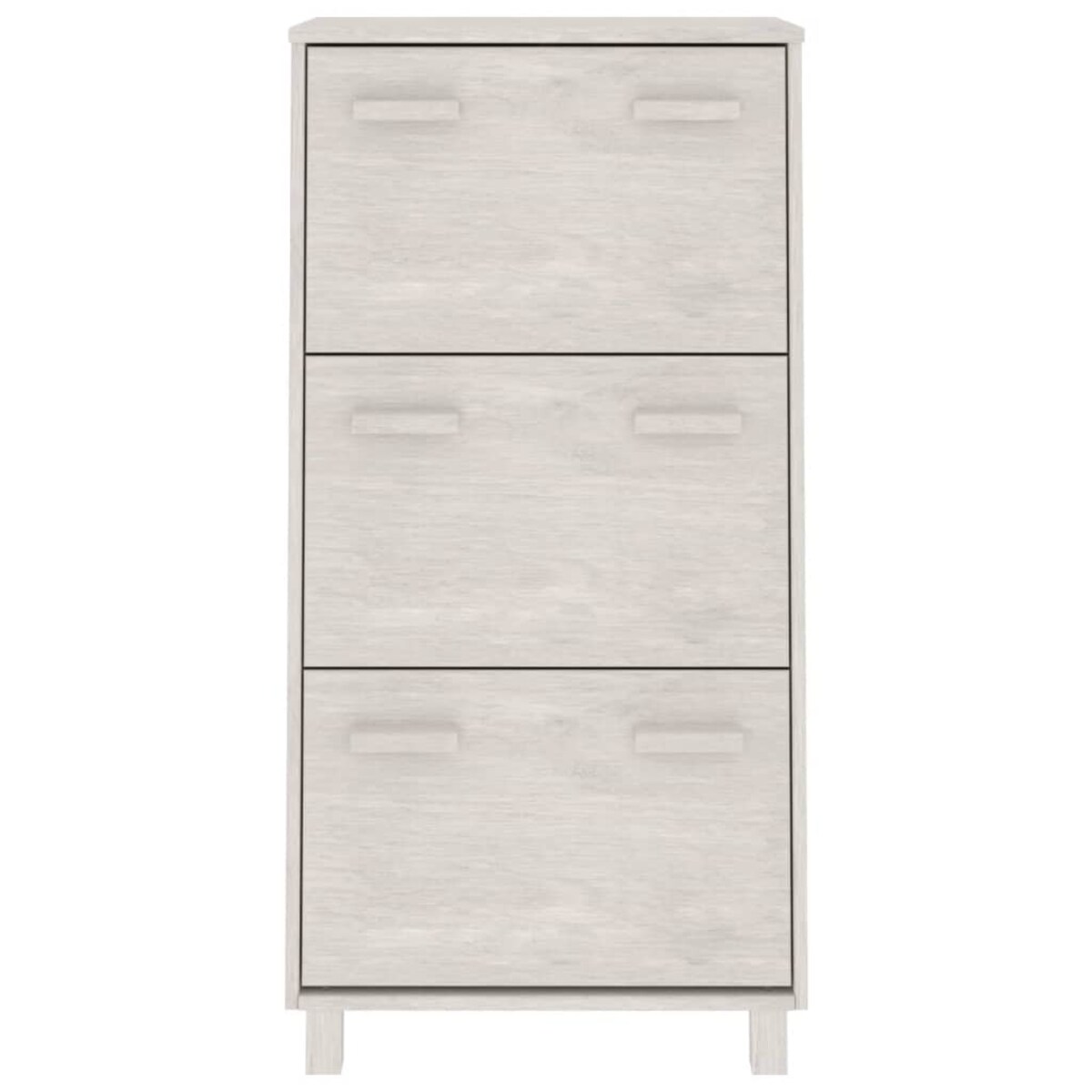 vidaXL Szafka na buty HAMAR, biała, 59,5x35x117 cm, lite sosna