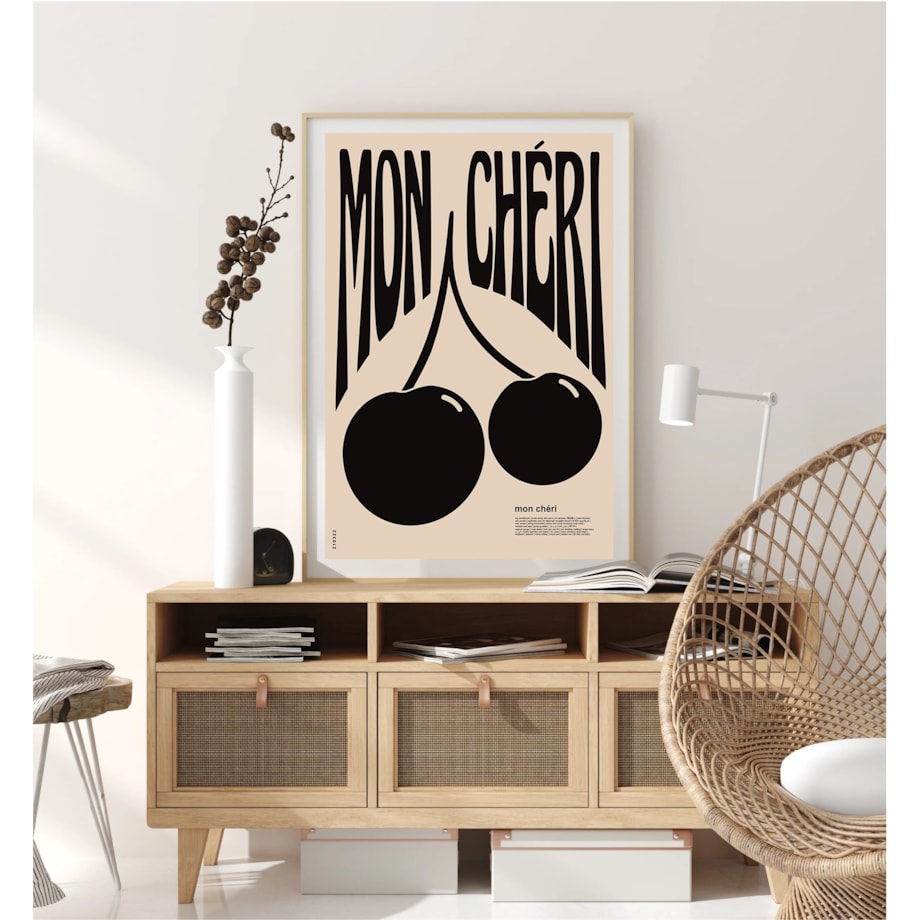 Poster Story, Plakat, Obraz - Mon Cheri Black, wymiary 60 x 84 cm