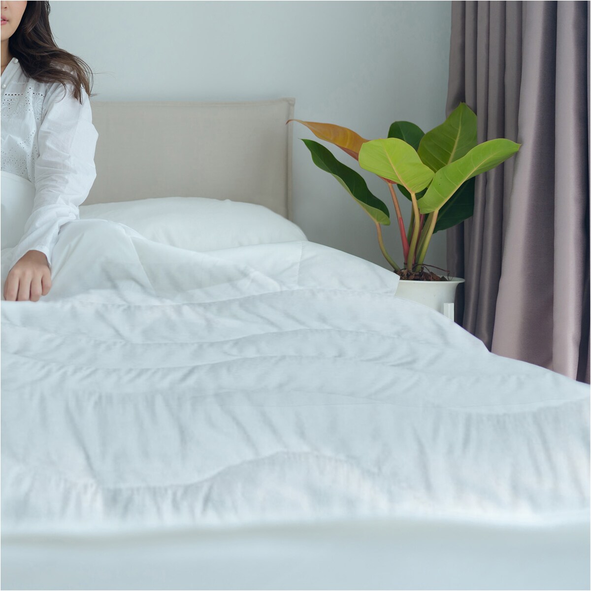 Kołdra Całoroczna 180X200 Cm + Poduszka 70X80 Cm Zestaw Mikrofibra Antyalergiczna Pikowana