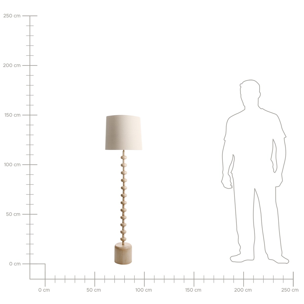 Lampa podłogowa KRIOS Metal Jasnobrązowy