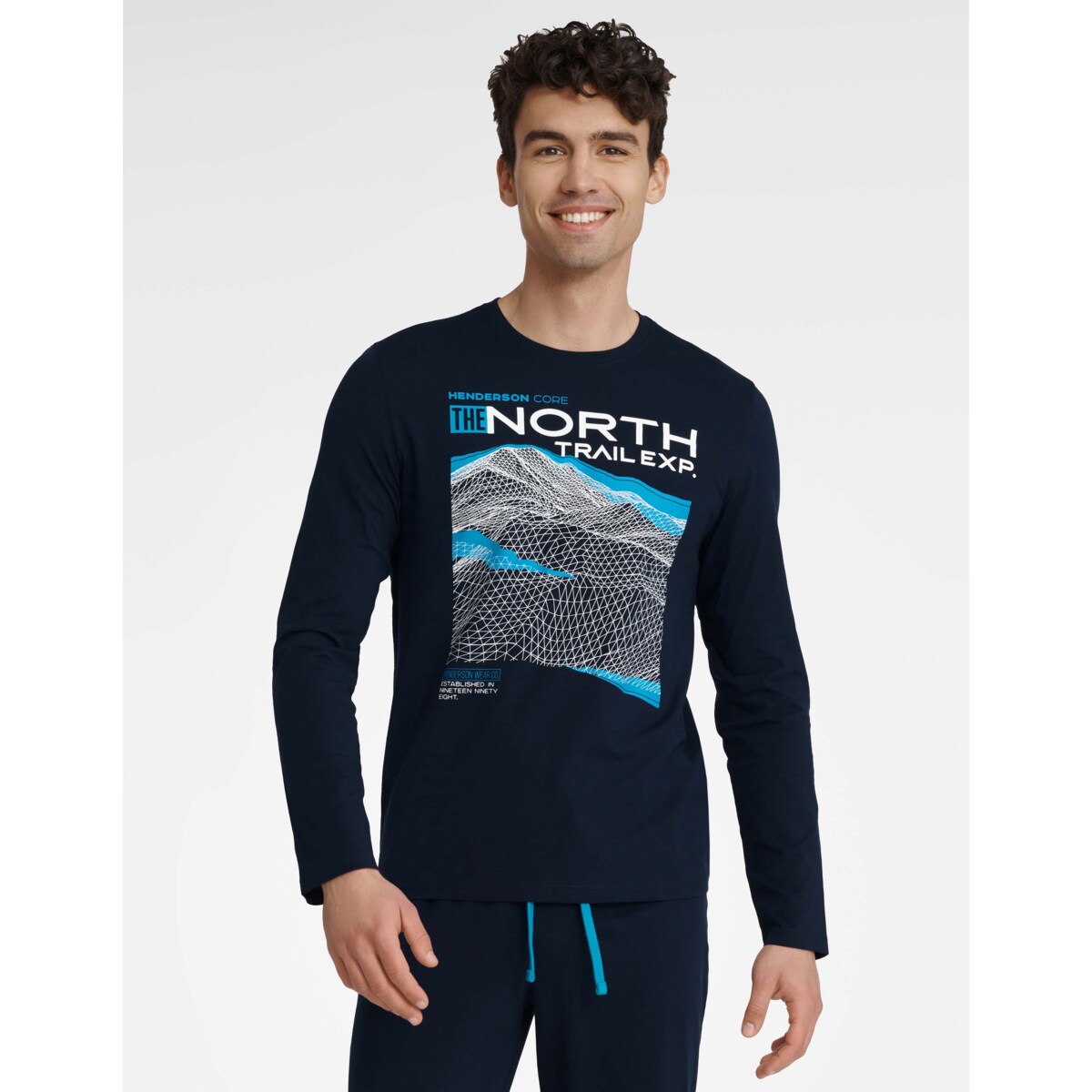 Piżama Icicle 40953-59X Granatowy Granatowy, XL