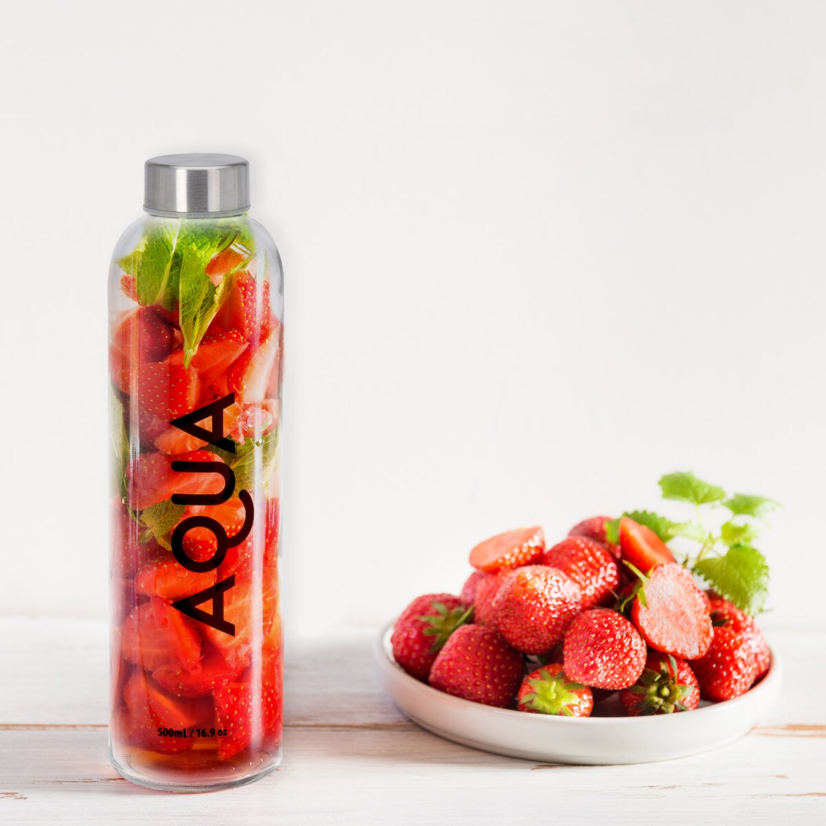 Szklana Butelka Na Wodę 750 Ml Napoje Sok Zakręcana Na Lato