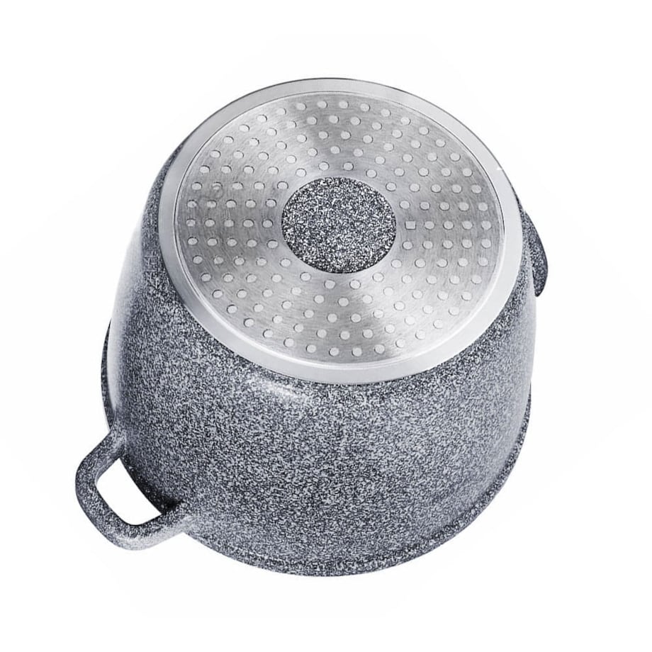 Garnek z powłoką marmurową marmurkowy szary indukcja gaz 10L 28cm KLAUSBERG