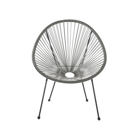 Krzesło z technorattanu szare ACAPULCO II