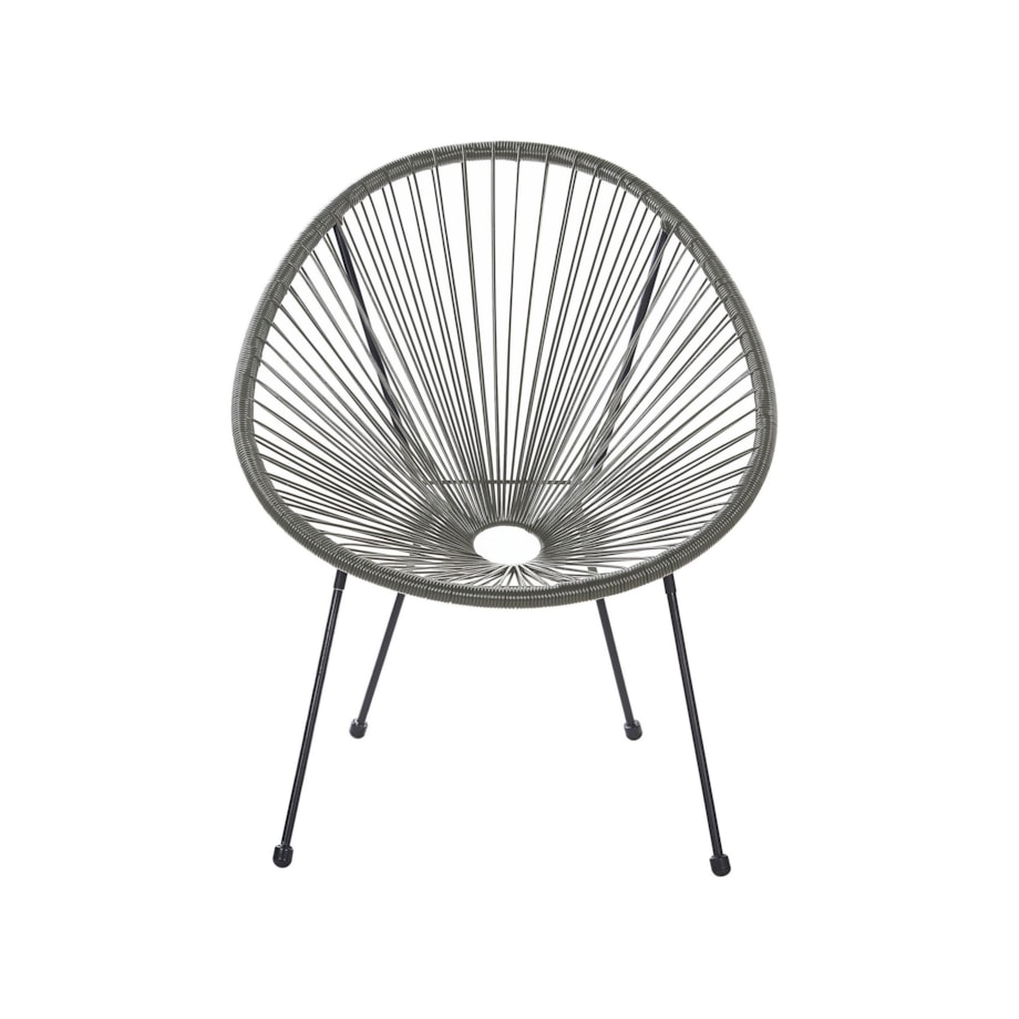 Krzesło z technorattanu szare ACAPULCO II