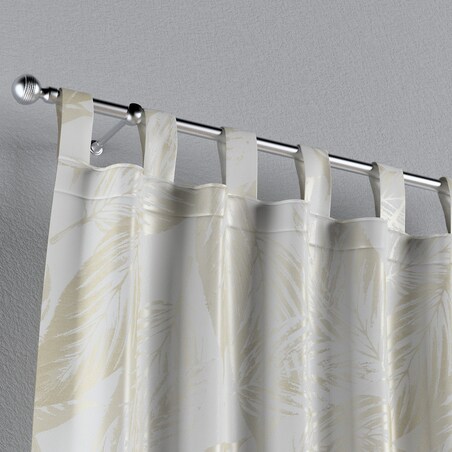 Zasłona na szelkach 1 szt. 130x260 ecru liście