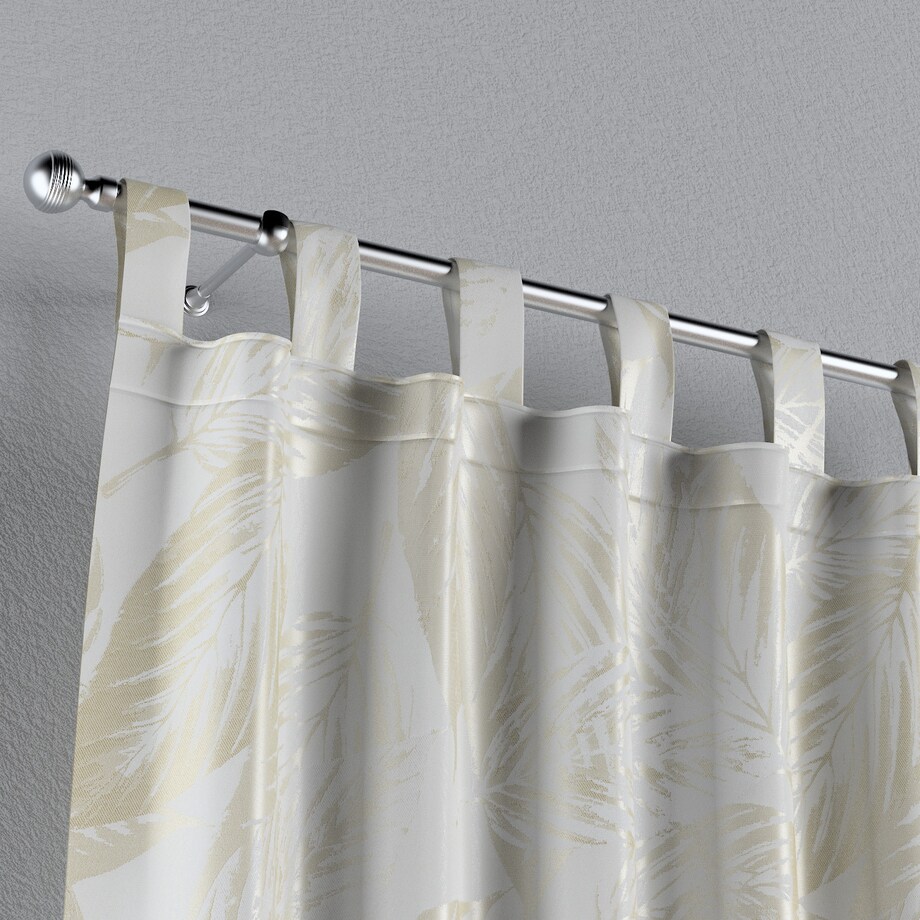 Zasłona na szelkach 1 szt. 130x260 ecru liście