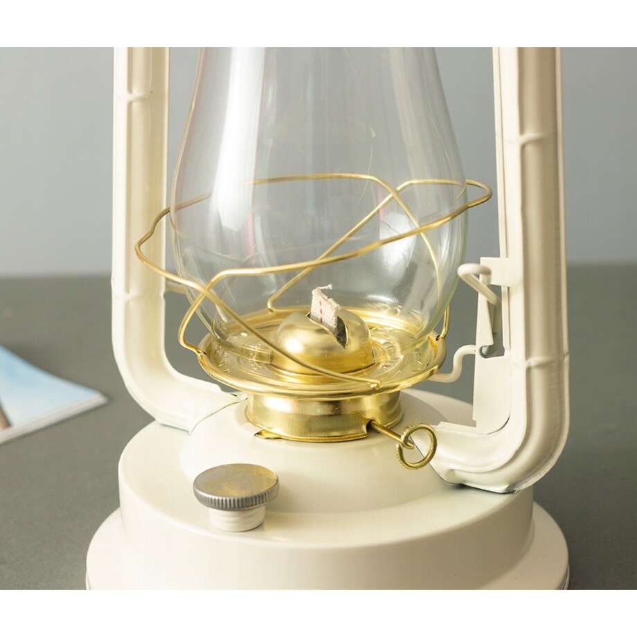 LAMPA NAFTOWA latarnia biała XL + knot