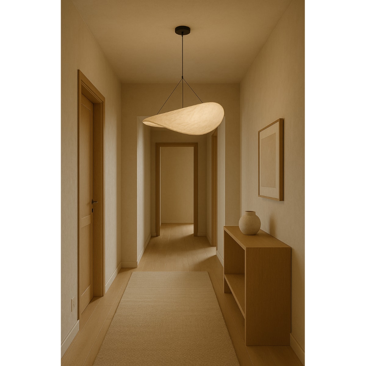 LAMPA WISZĄCA HIKARI M BIAŁA