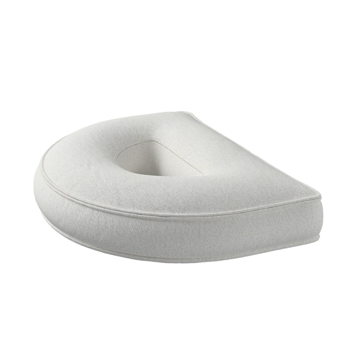 Poduszka literka D, biały, 30x40cm, Boucle