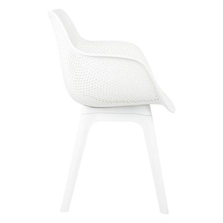 Krzesło ogrodowe LANDI KH010100213 z oparciem białe