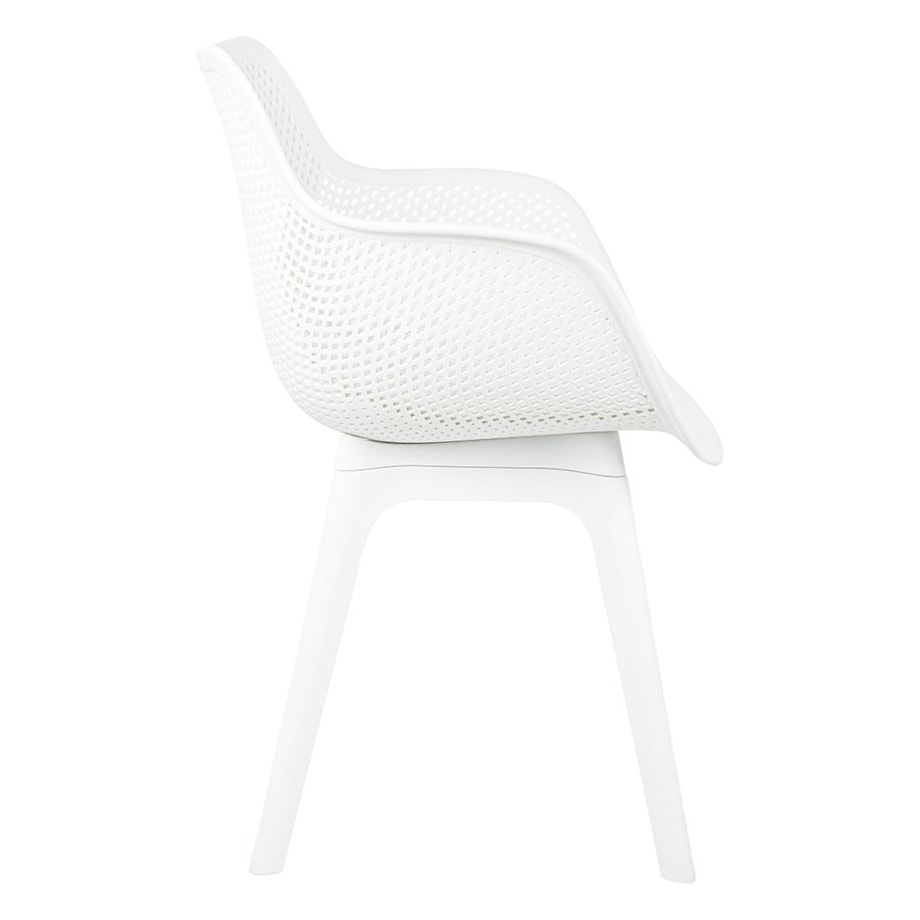 Krzesło ogrodowe LANDI KH010100213 z oparciem białe