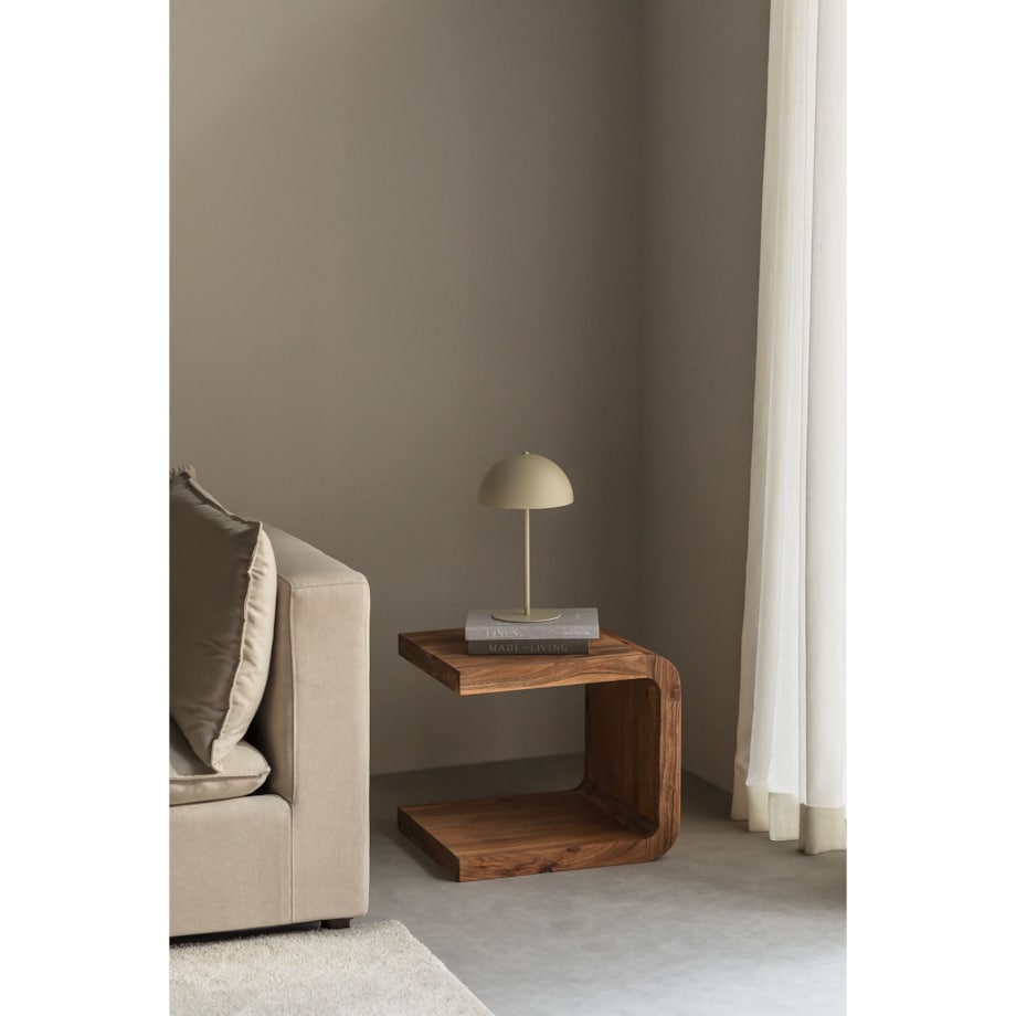 Stolik pomocniczy boczny drewno akacjowe Noya