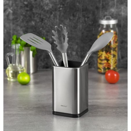 Stojak na przybory kuchenne noże srebrny KINGHOFF
