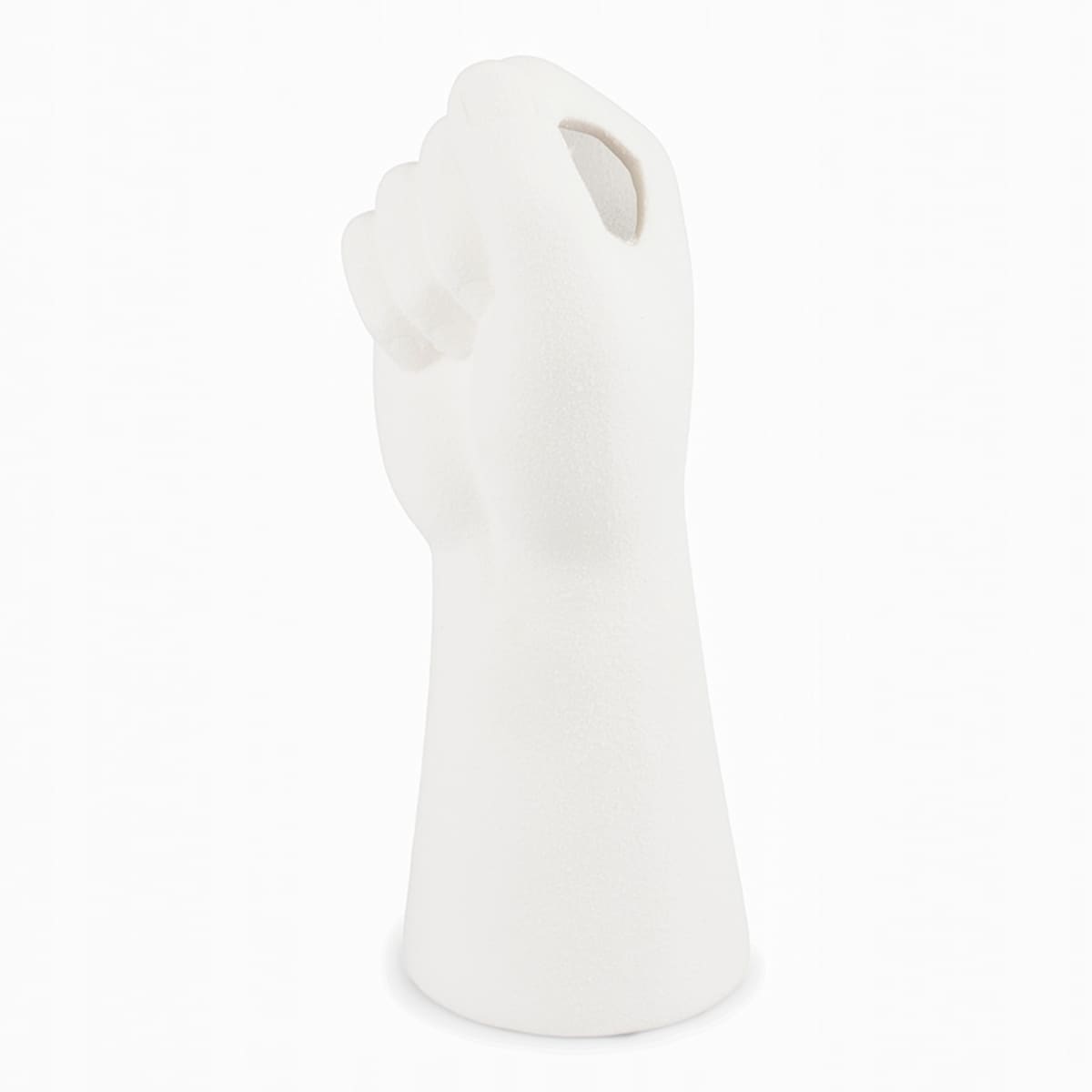 WAZON DŁOŃ ceramiczny biały wys. 23cm
