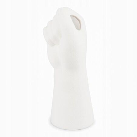 WAZON DŁOŃ ceramiczny biały wys. 23cm