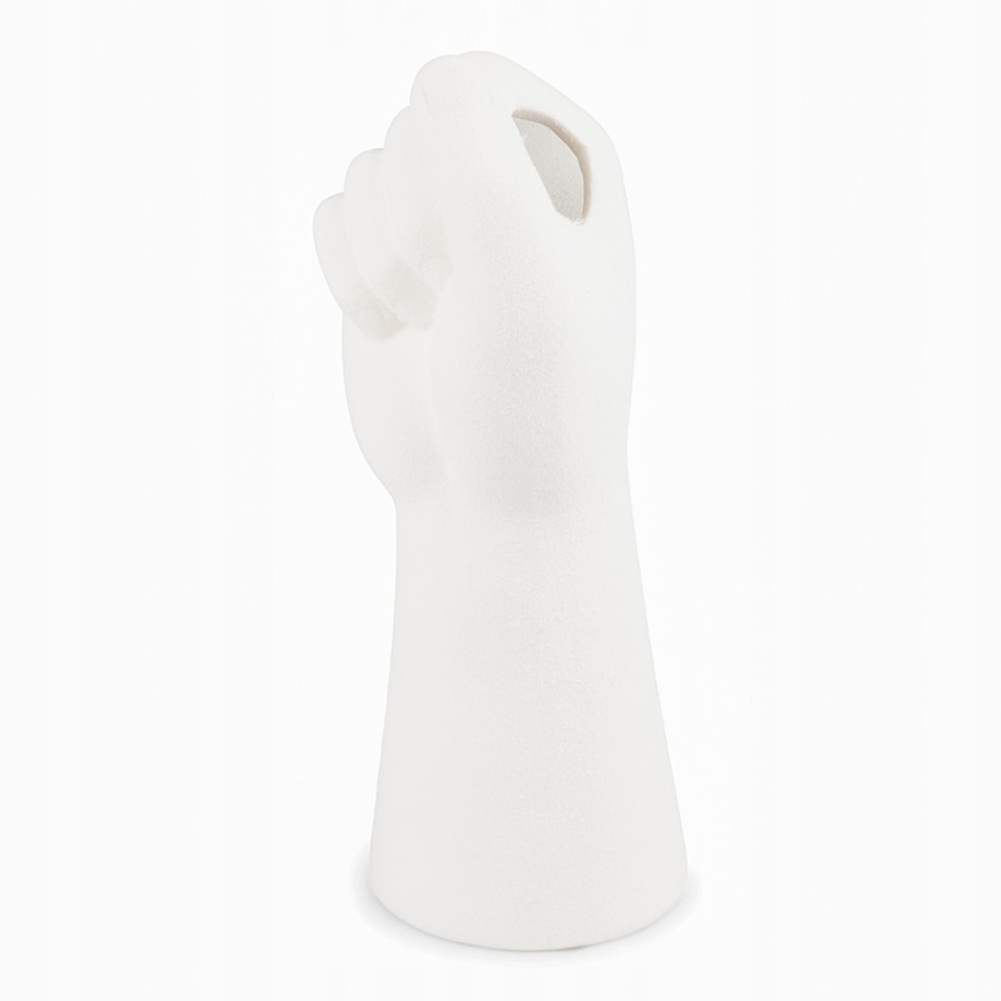 WAZON DŁOŃ ceramiczny biały wys. 23cm
