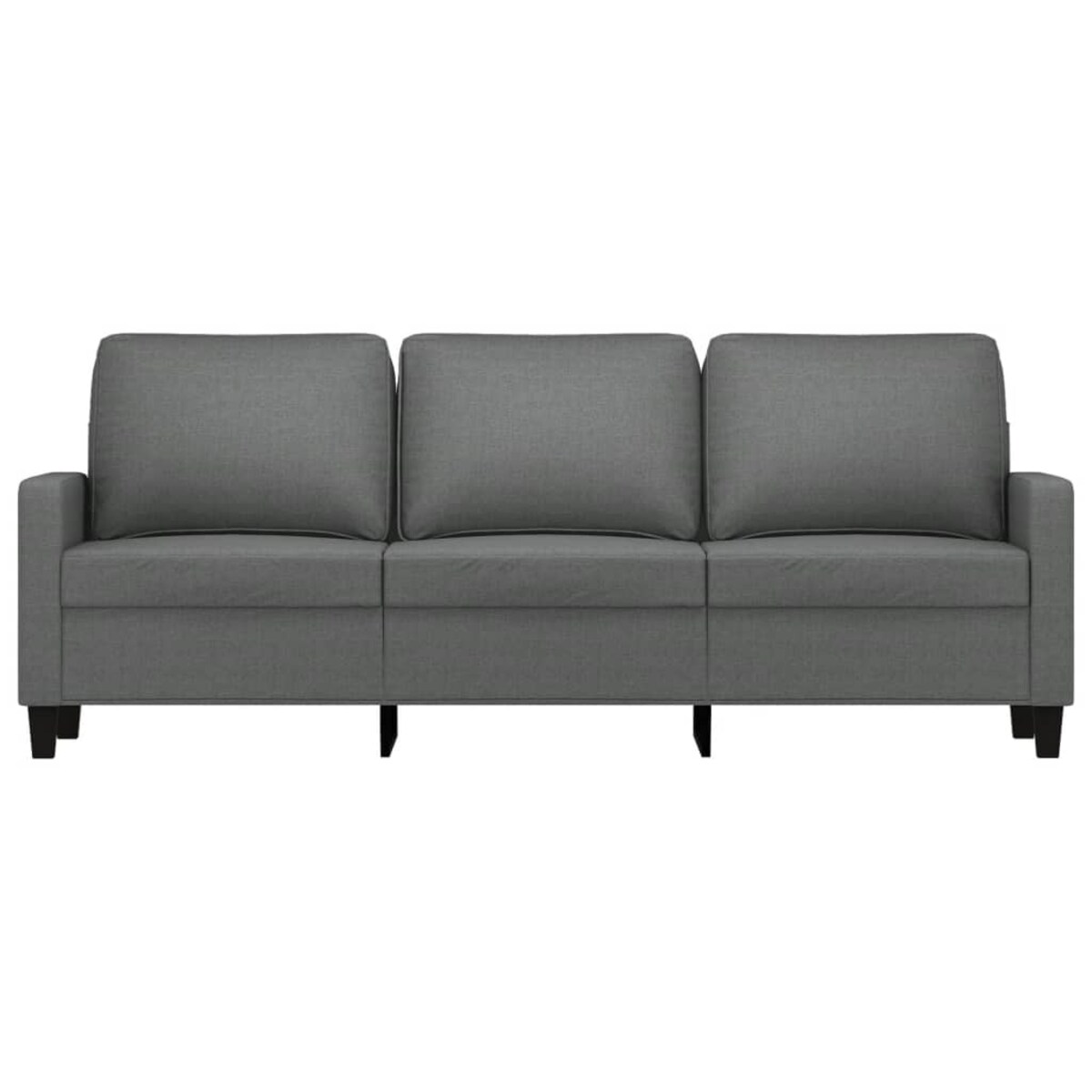 vidaXL Sofa 3-osobowa, ciemnoszara, 180 cm, tapicerowana tkaniną