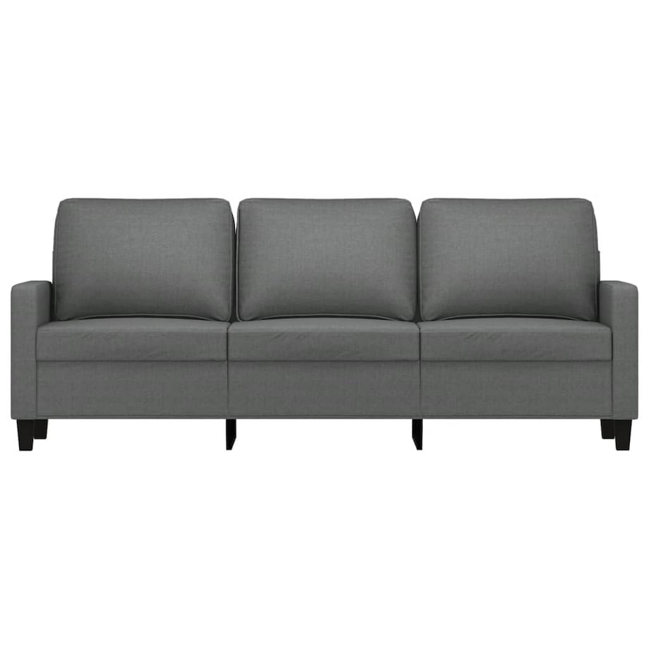 vidaXL Sofa 3-osobowa, ciemnoszara, 180 cm, tapicerowana tkaniną