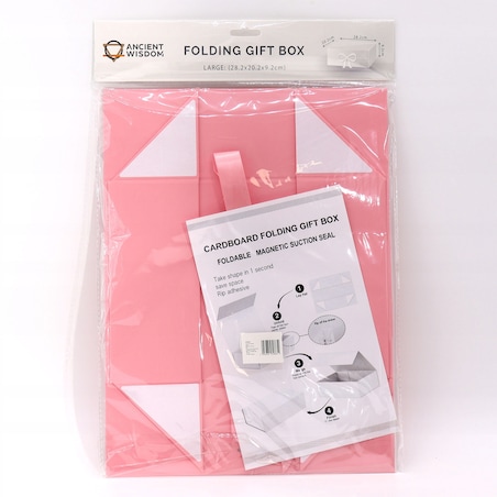 ELEGANCKIE Pudełko NA PREZENT CZERWONE upominek zamykane box 28x20x9cm