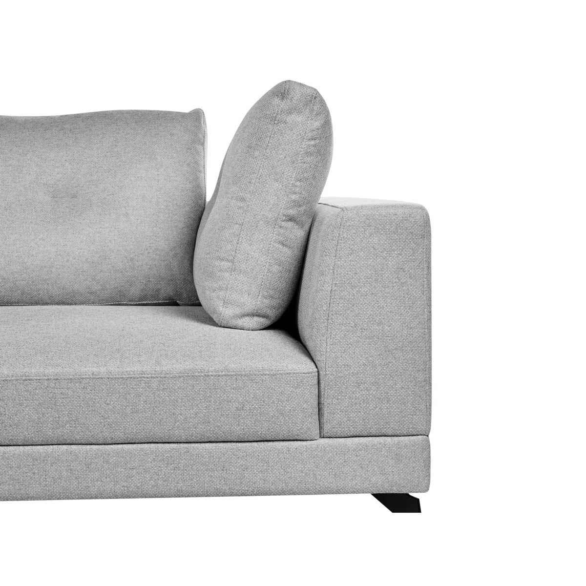 Narożnik dla 3 osób MARUM Len syntetyczny Szary Prawostronny