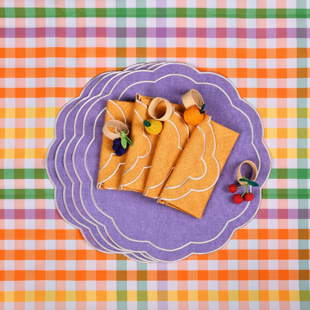 Bieżnik Rainbow Gingham 50x150