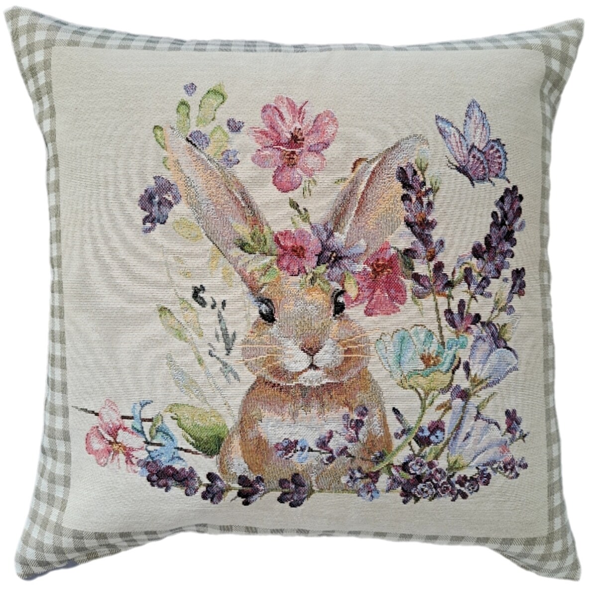 Poszewka Na Poduszkę Jasiek 45X45 Cm Żakardowa Dekoracyjna Ozdobna Wielkanocna