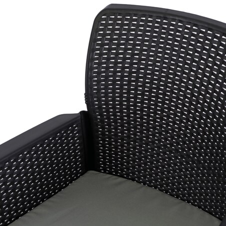 Zestaw Mebli Ogrodowych Na Taras Ogród Technorattan Czarny Orzech