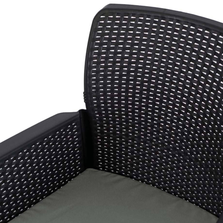 Zestaw Mebli Ogrodowych Na Taras Ogród Technorattan Czarny Orzech